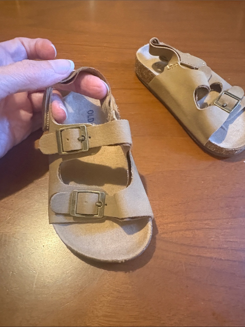 Old Navy Tan Double-Buckle Kids Sandals